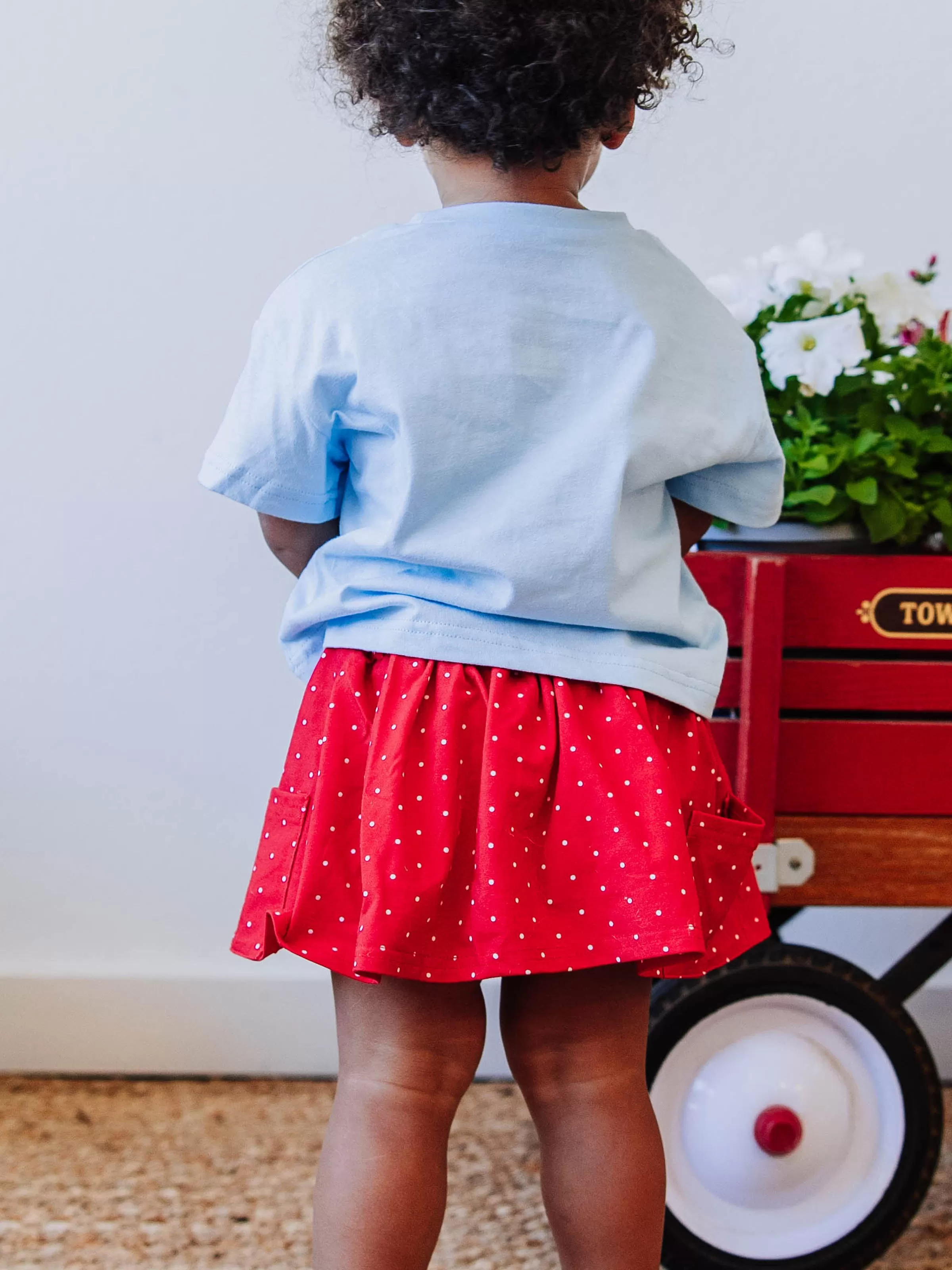 Garden Skort - Red White and Dotty