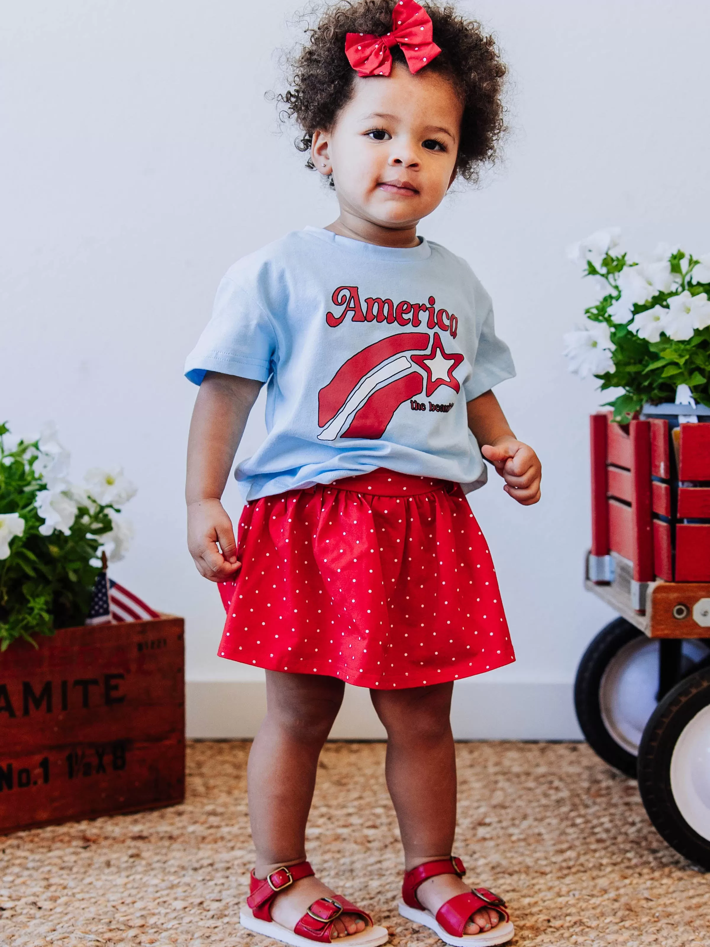 Garden Skort - Red White and Dotty