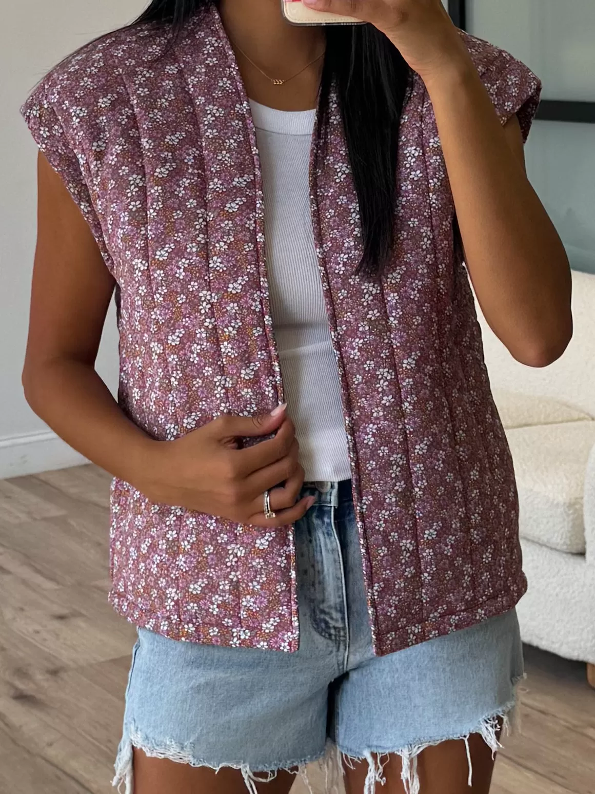 Gardenia Quilted Vest