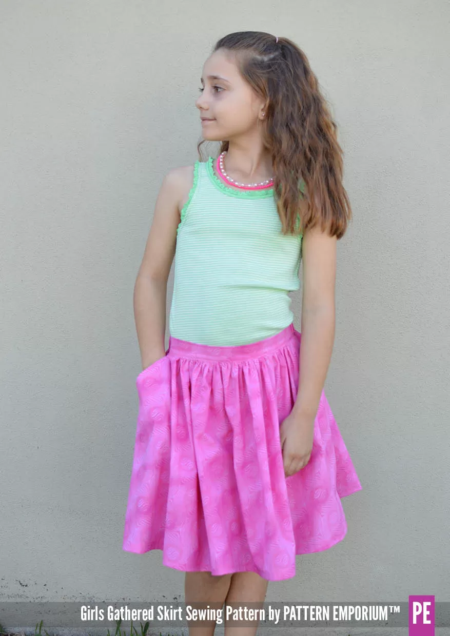 Gathered Skirt | Girls Sewing Pattern