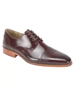 Giovanni Lester Cap Toe Dress Shoe - Burgundy