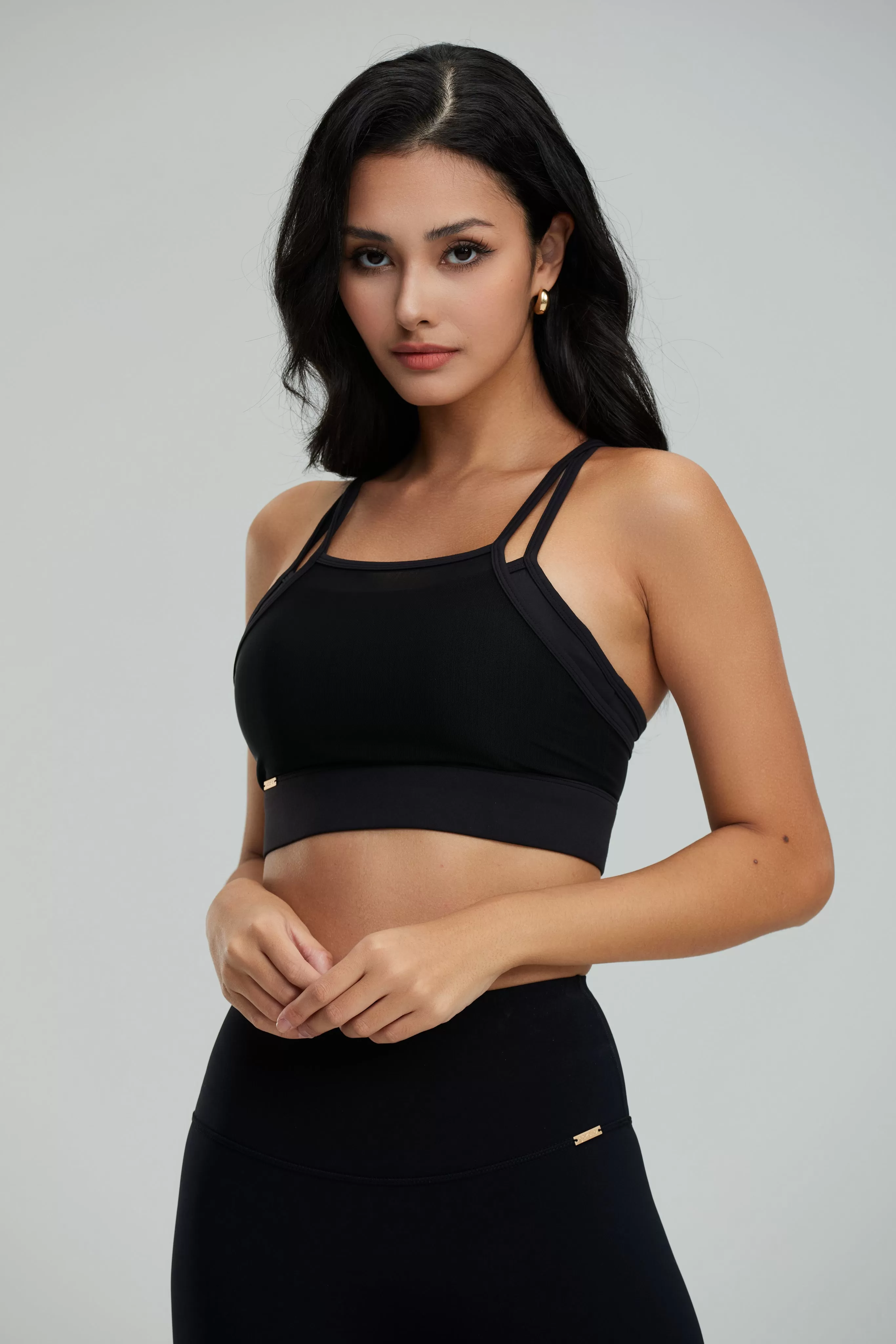 Glam Aura Mesh Top - Black