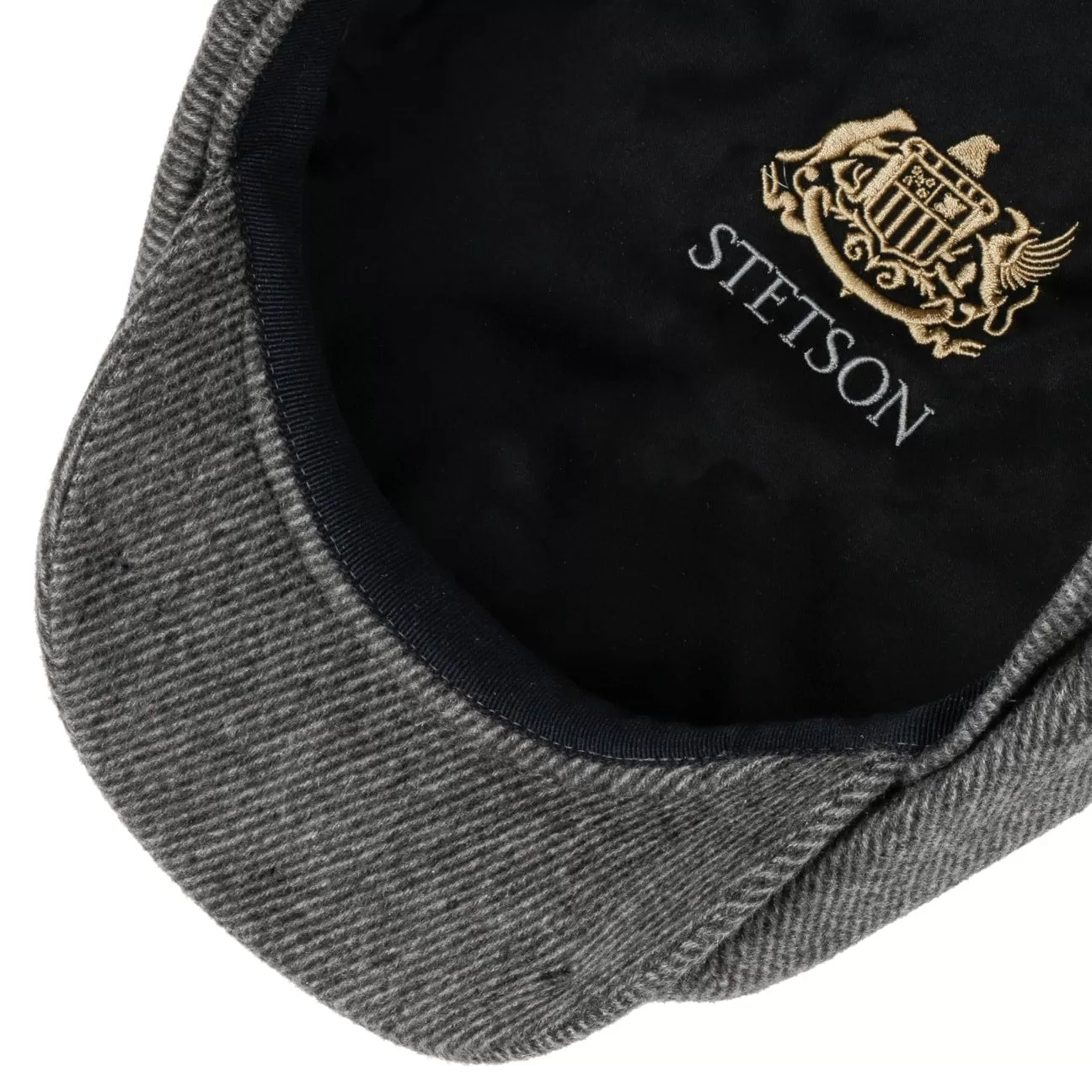 Hatteras Soft Herringbone Flat Cap by Stetson