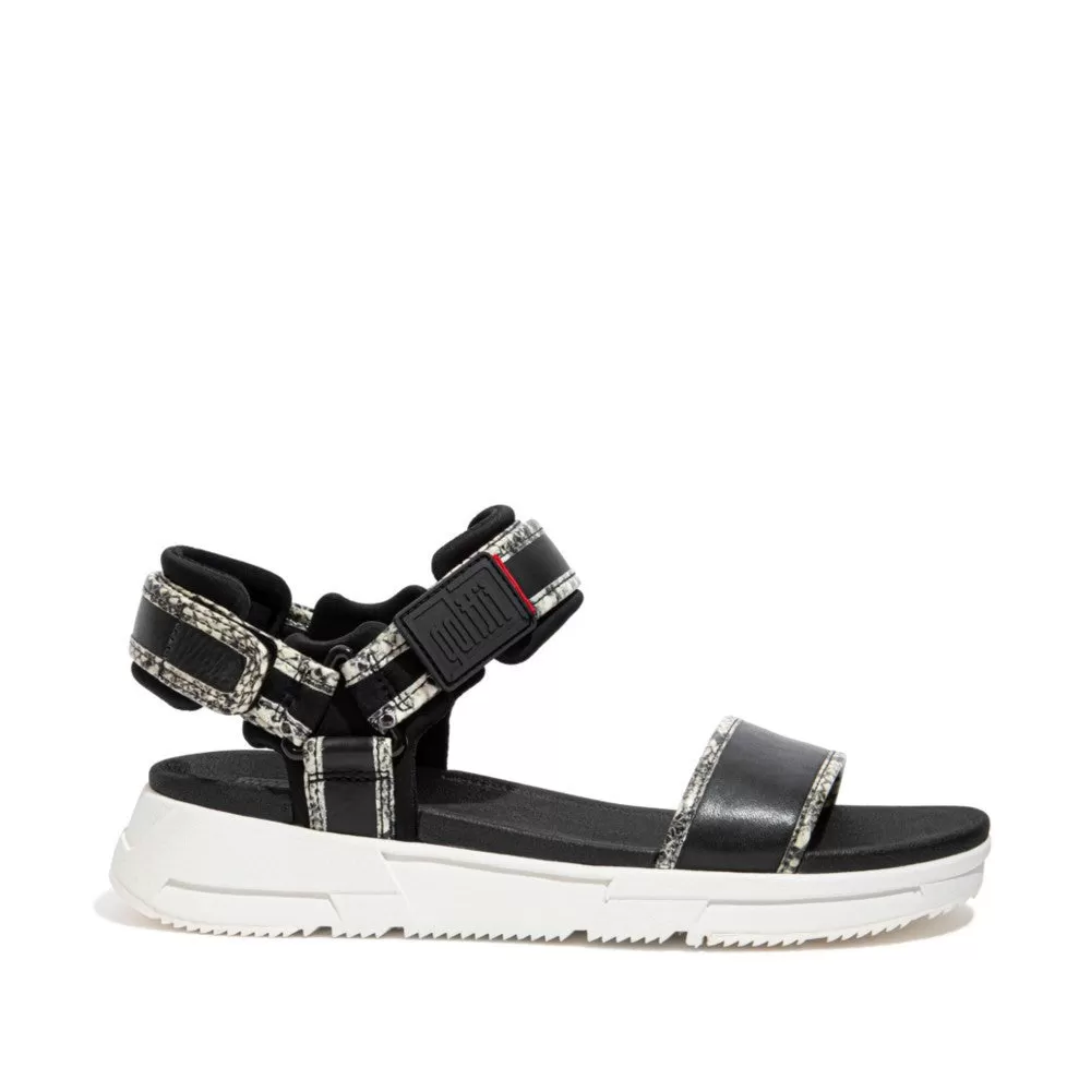 Heda Snake-Trim Sandals