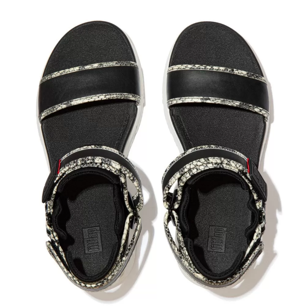 Heda Snake-Trim Sandals