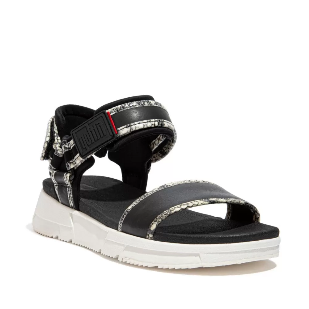 Heda Snake-Trim Sandals