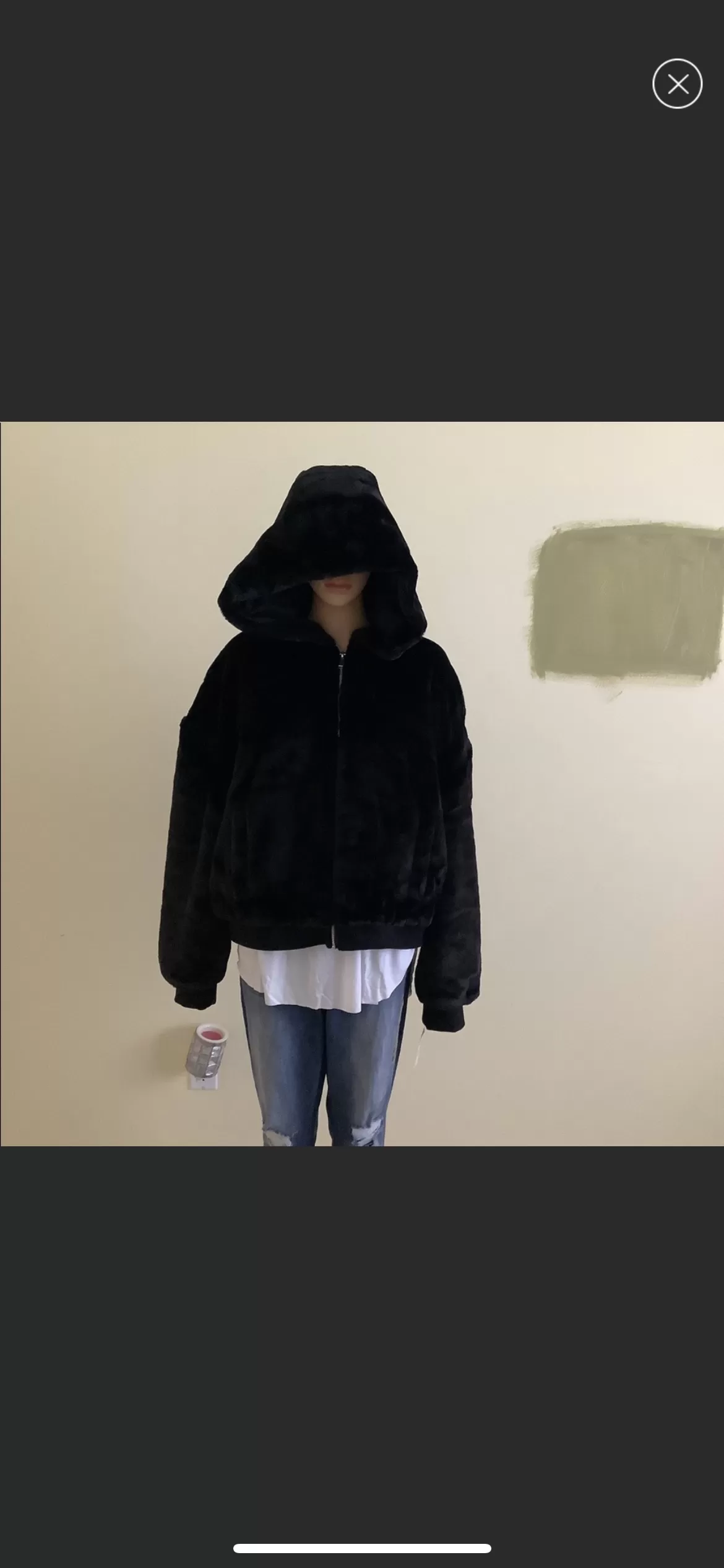 HOODED FAUX-FUR BOMBER JACKET