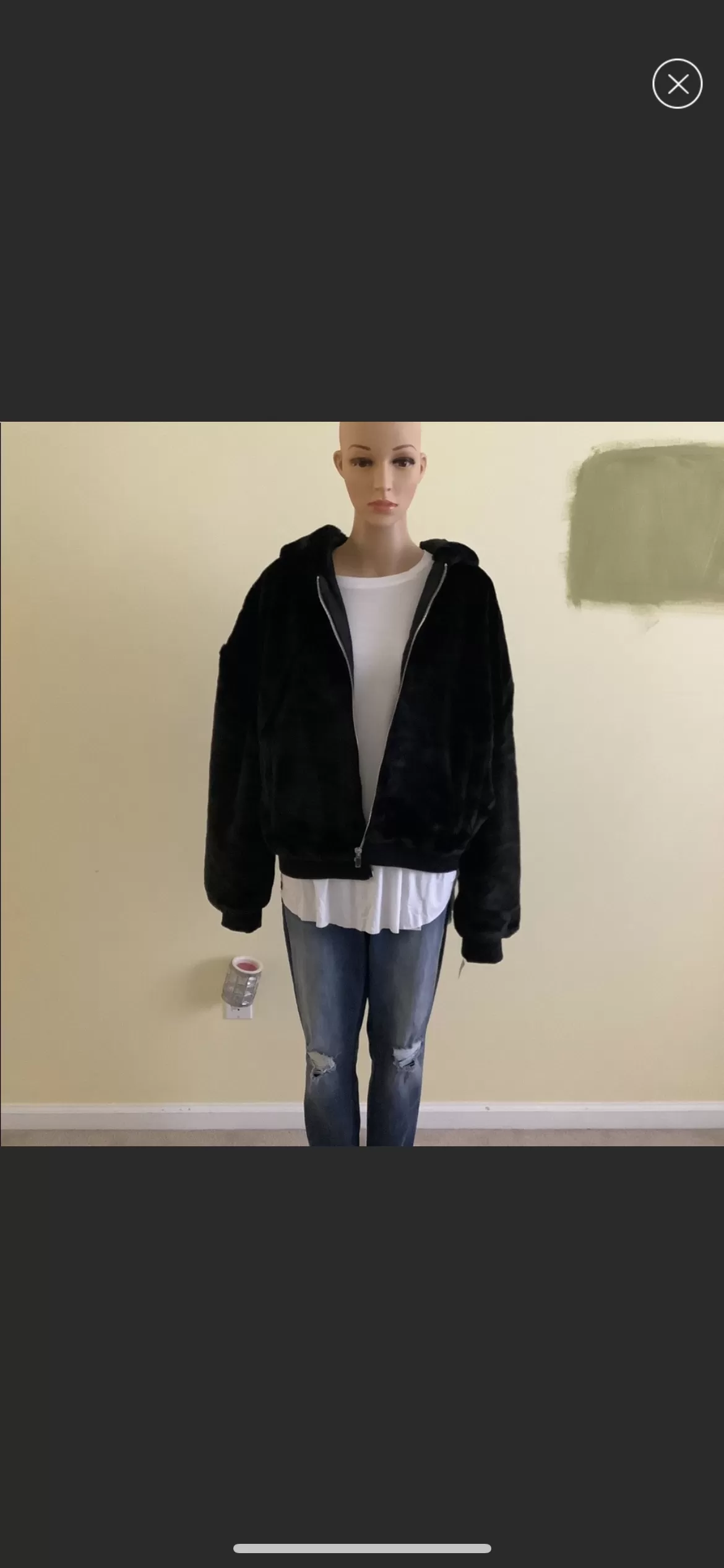 HOODED FAUX-FUR BOMBER JACKET