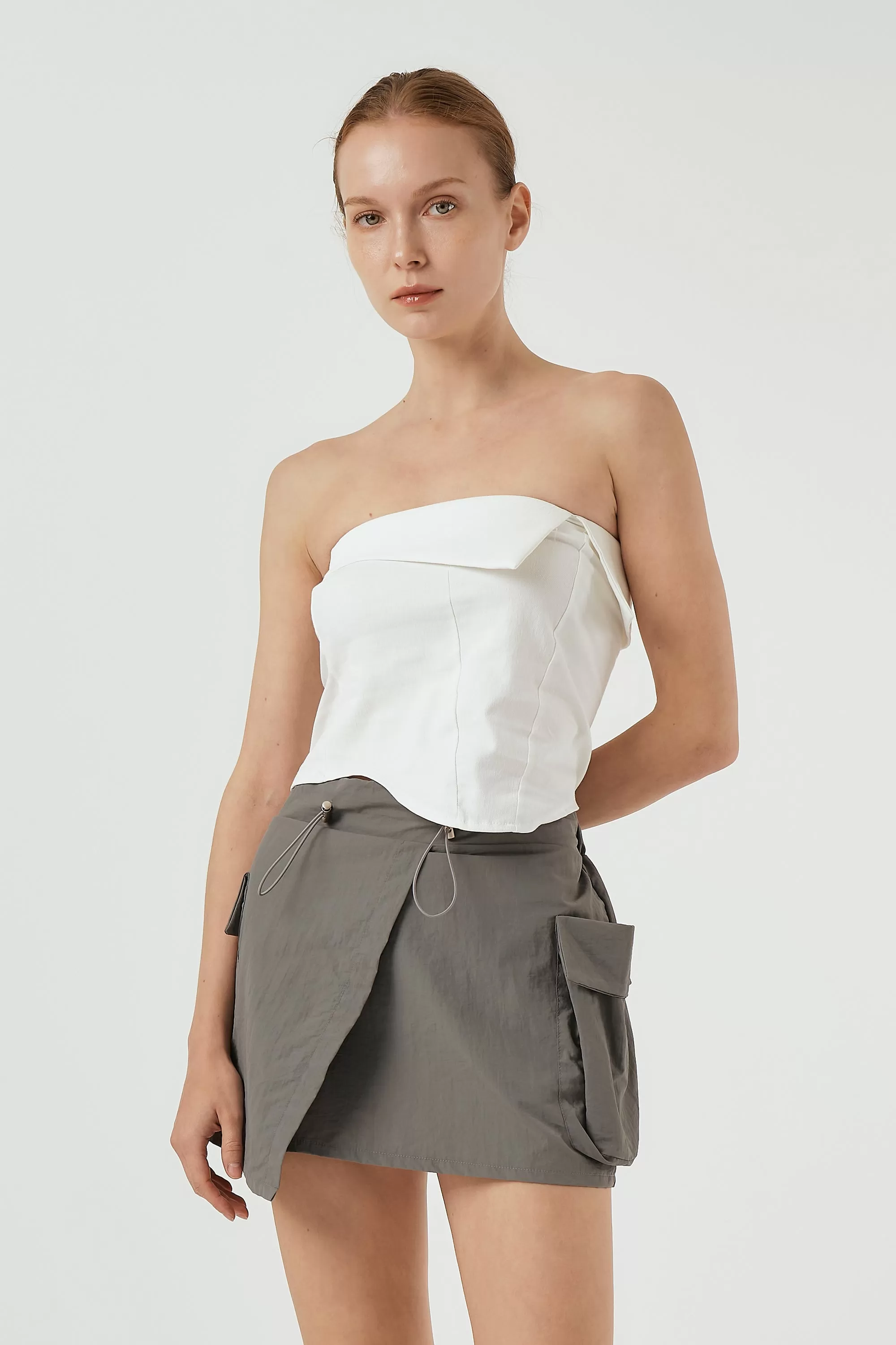 Lily Wrap Effect Cargo Skirt