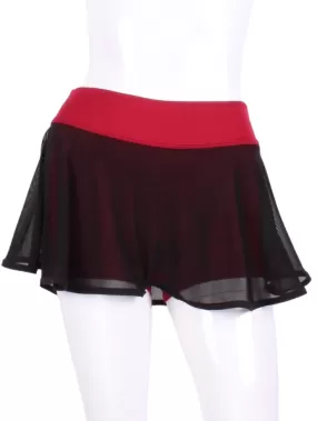 Limited Black Mesh Red Shorties Love O Skirt