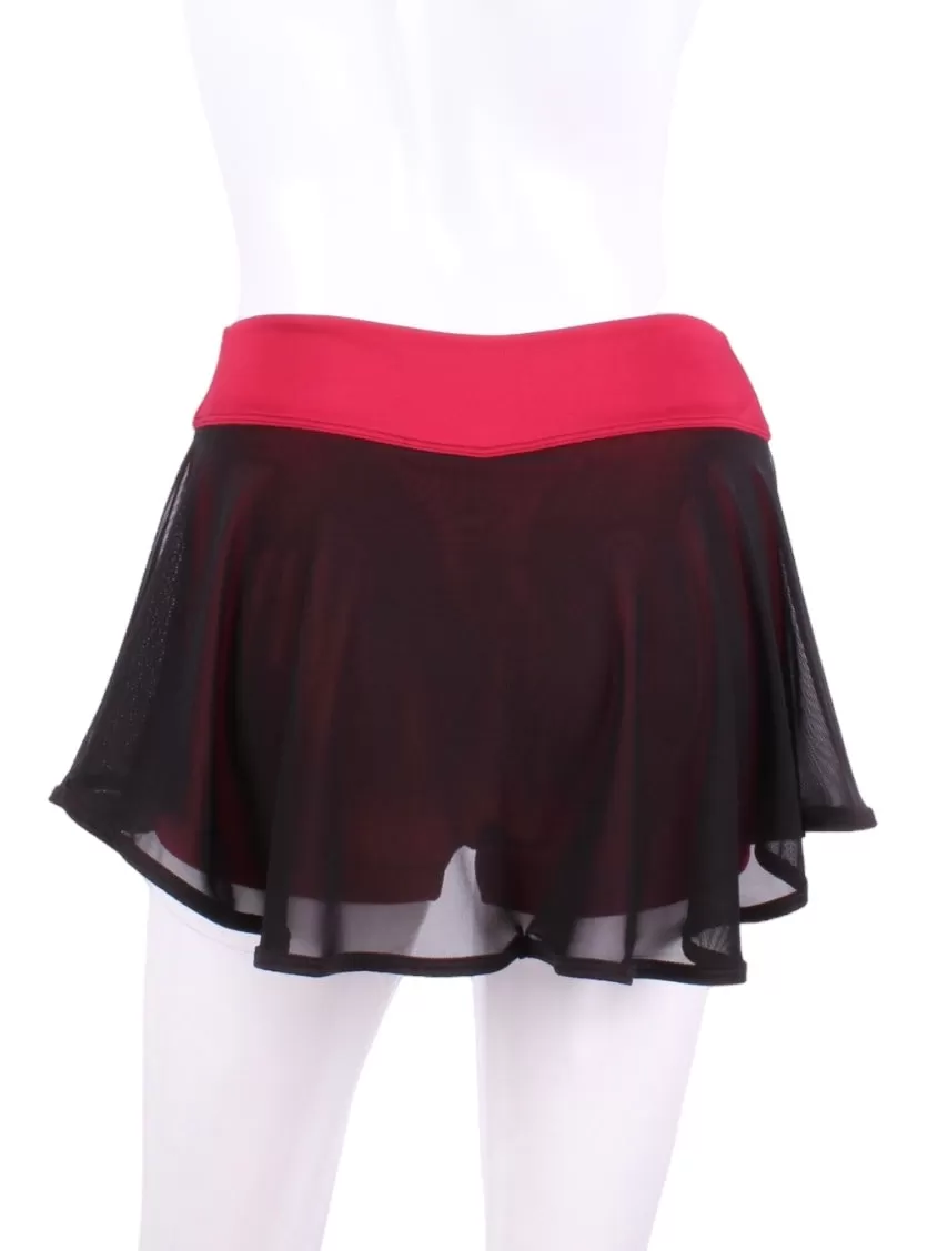 Limited Black Mesh Red Shorties Love O Skirt