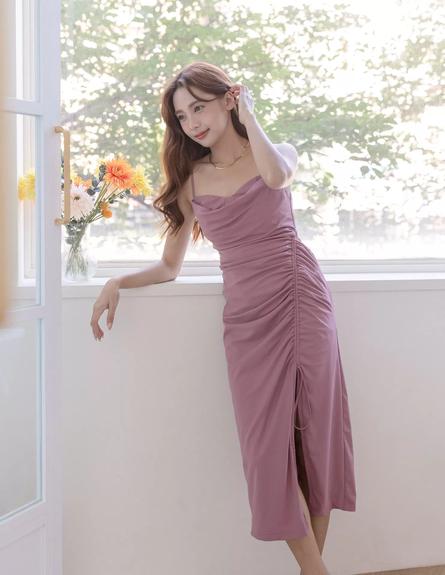 Louella Dress in Mauve