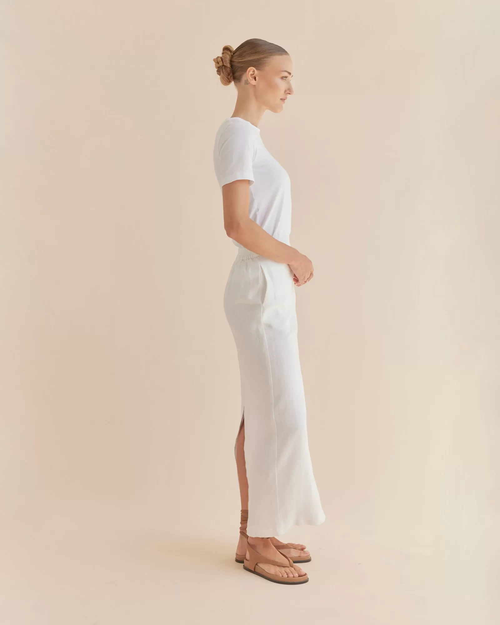 Mabel Linen Skirt - White