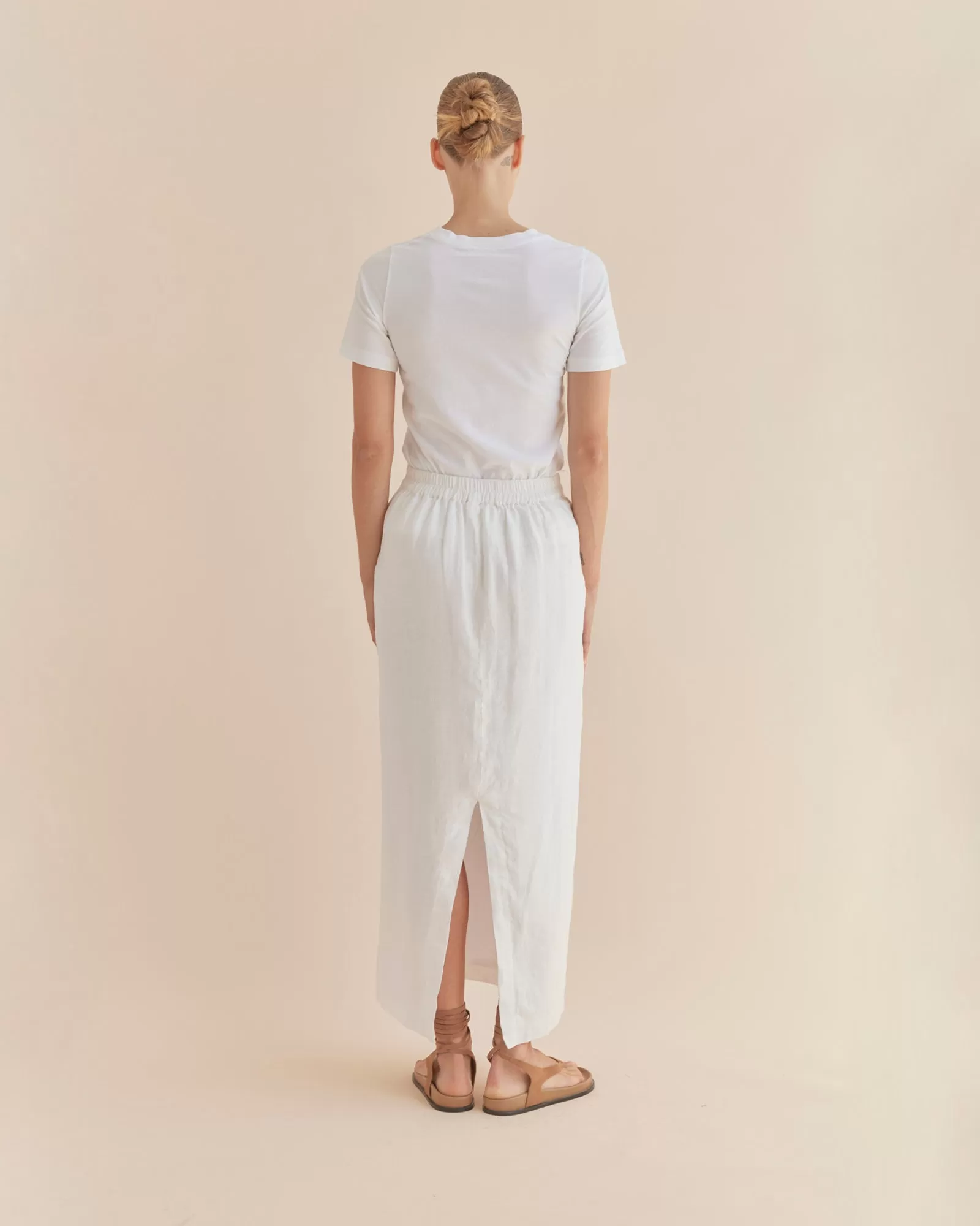 Mabel Linen Skirt - White