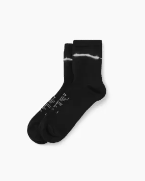 Merino Tube Socks Black Tie-Dye