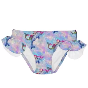 Mermaid and Dolphin Frill Swim Bottoms