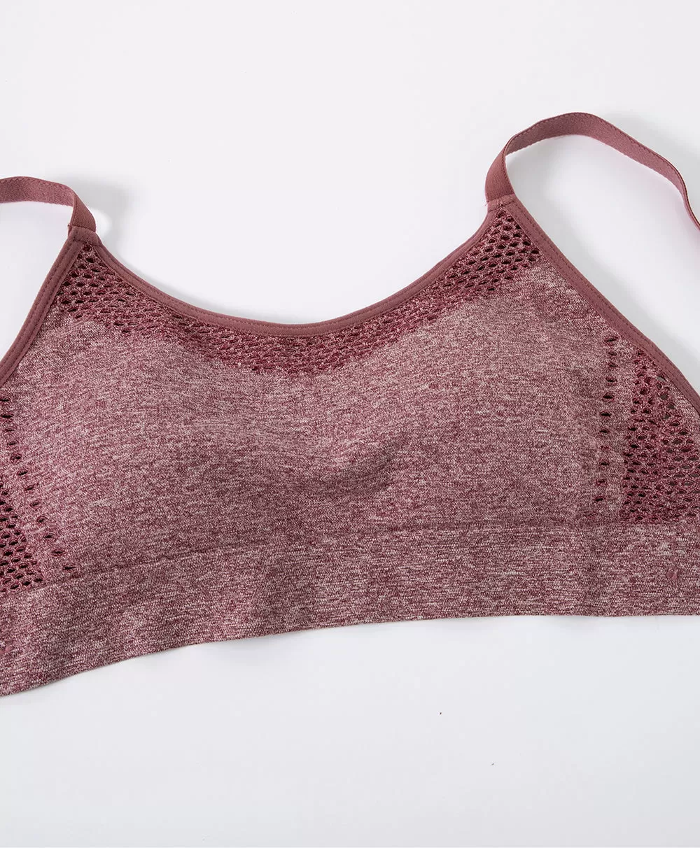 Mesh Melange Seamless Bralette