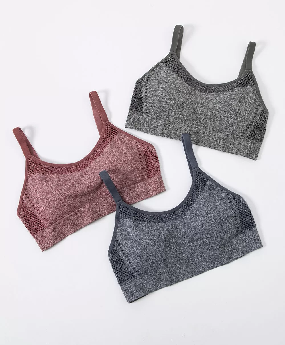 Mesh Melange Seamless Bralette