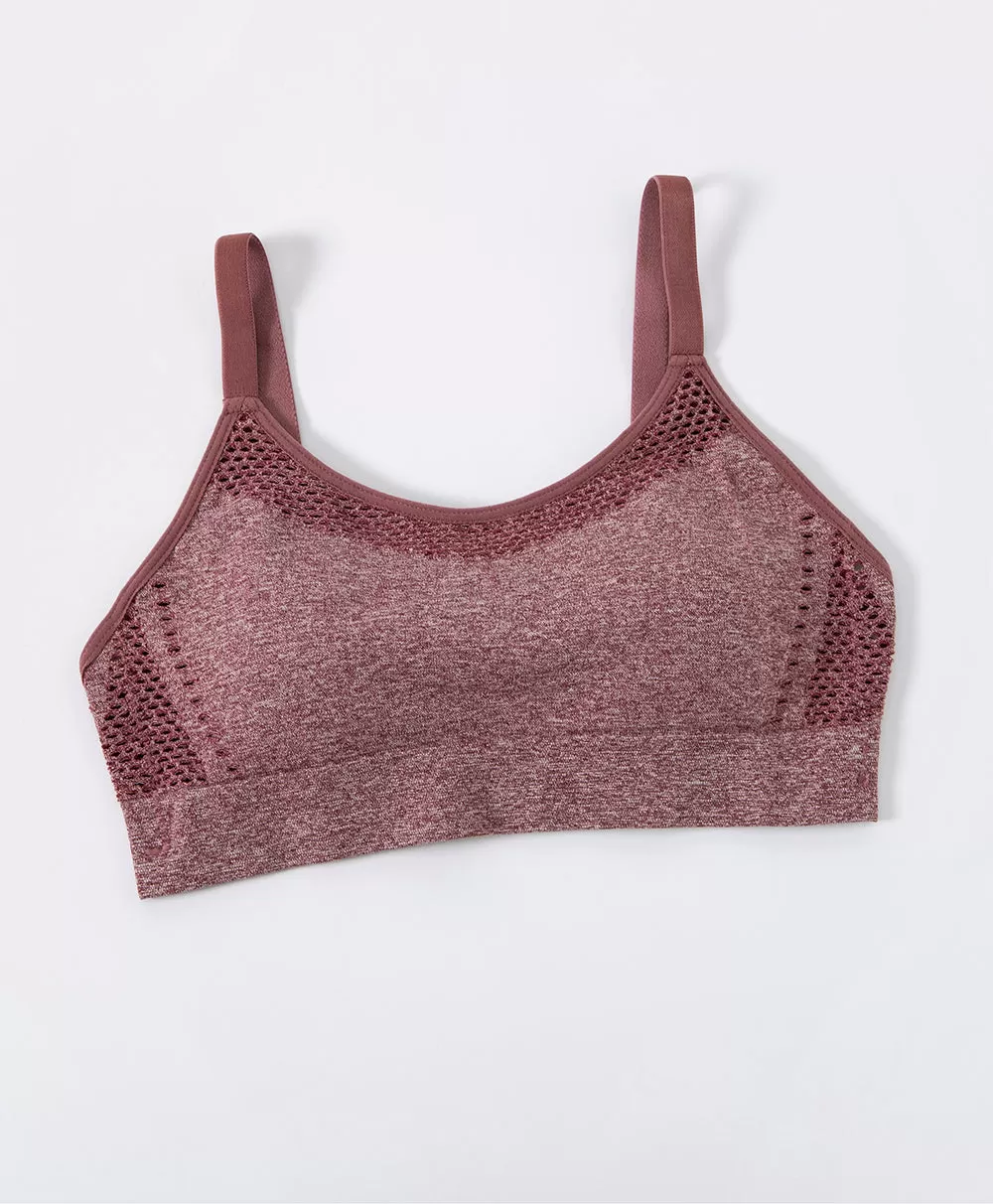 Mesh Melange Seamless Bralette