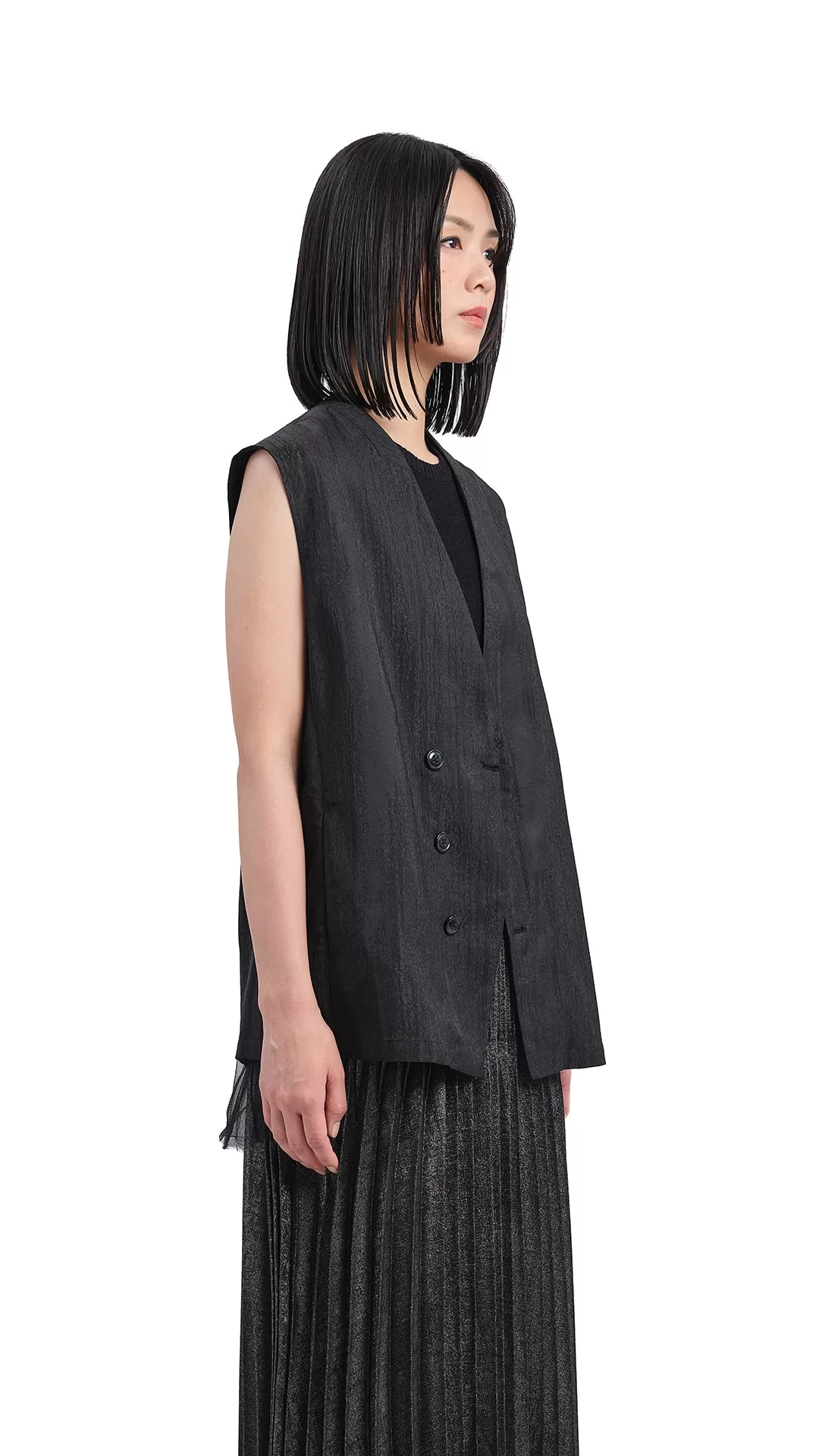 Mesh Trimmed Waistcoat