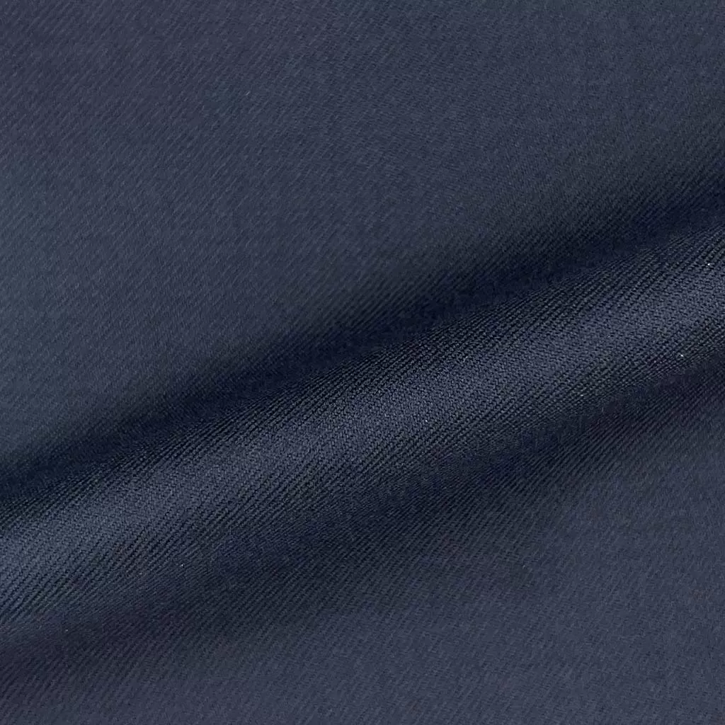 Midnight Blue Plain Weave Flannel With Comfort Stretch