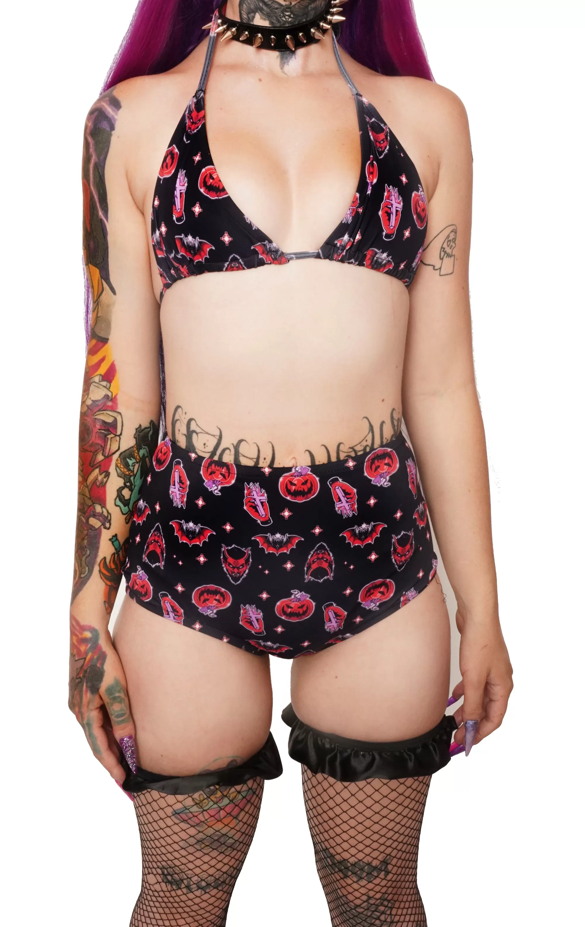 Mr. Devil High- Waisted Bikini Set