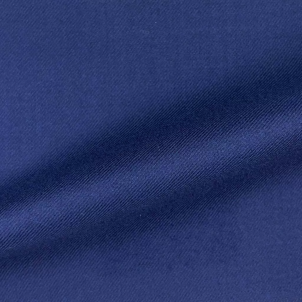 Navy Plain Weave Flannel With Comfort Stretch