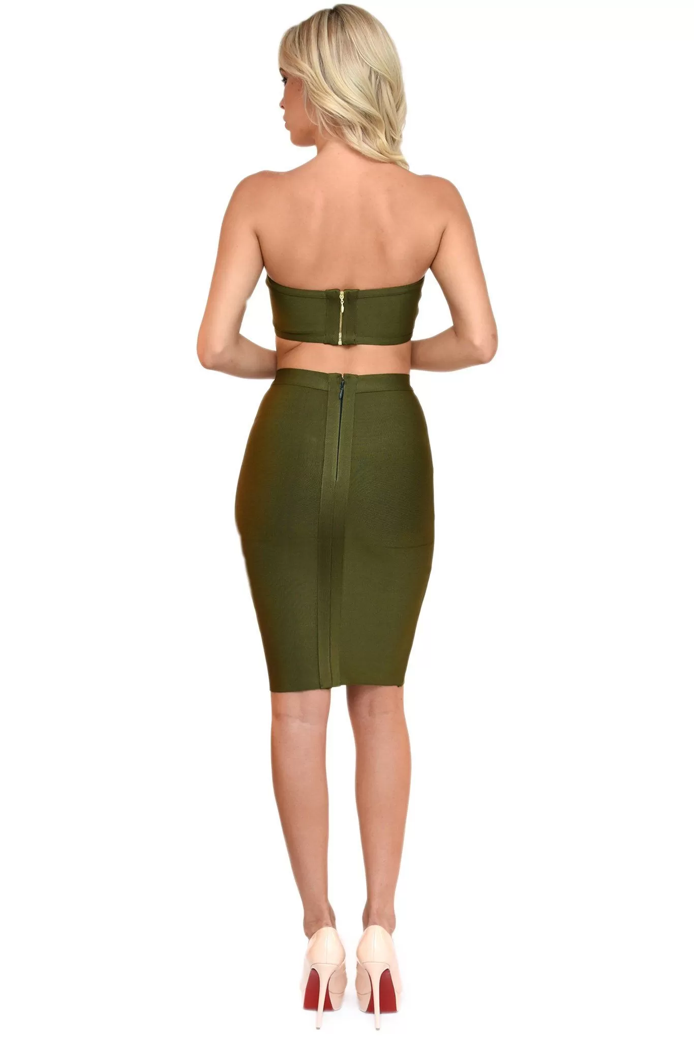 Paris Two-Piece Set - Olive (Size L - Clearance Sale)