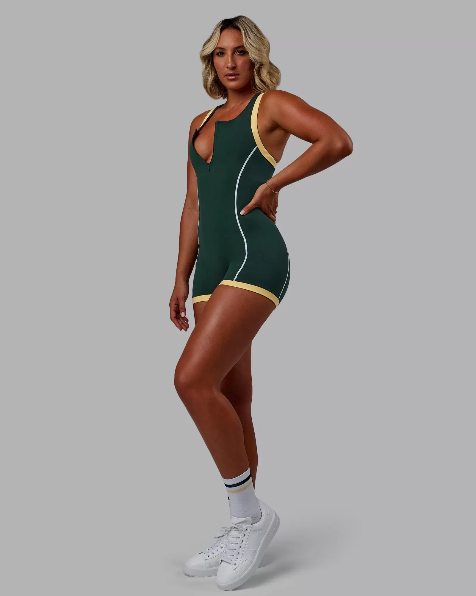 Patty Mills Pace Sprinting Suit - Vital Green-Pale Banana