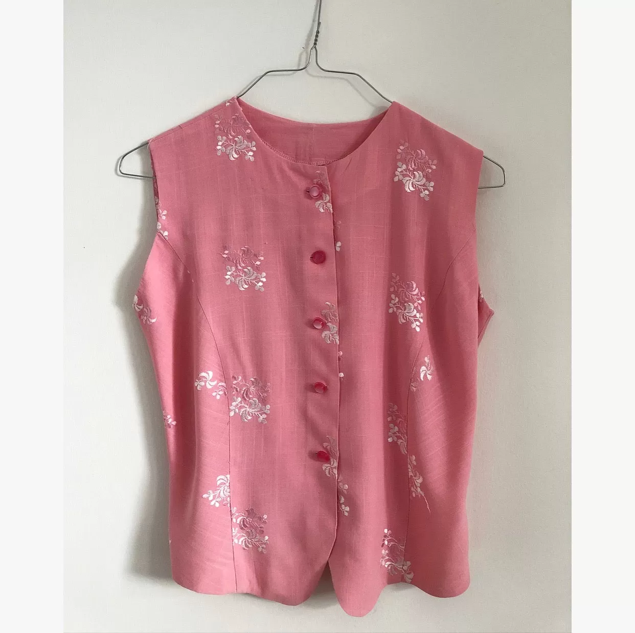 Pink Embroidery Vest