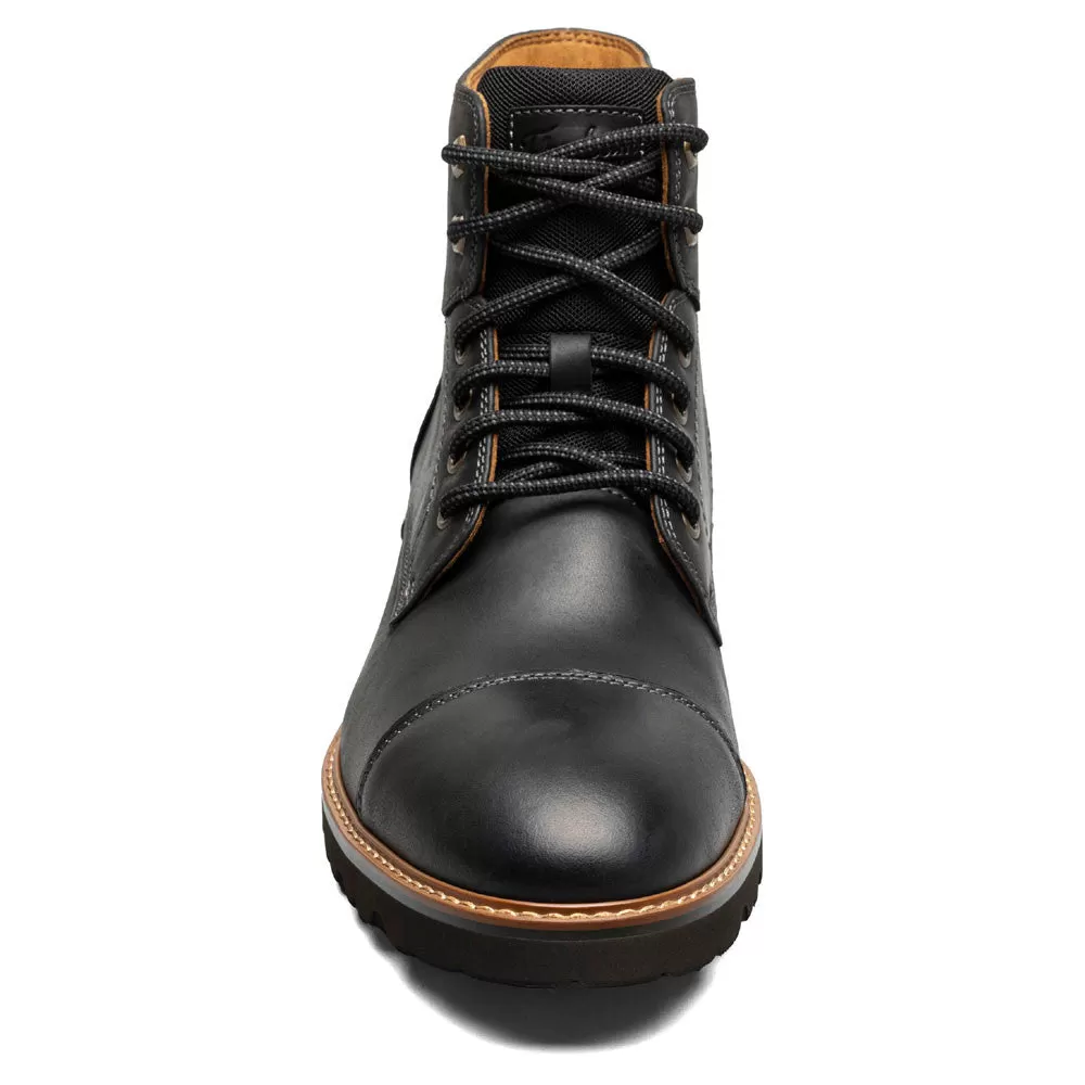 Renegade Cap Toe Black Crazy Horse Lace Up Boots