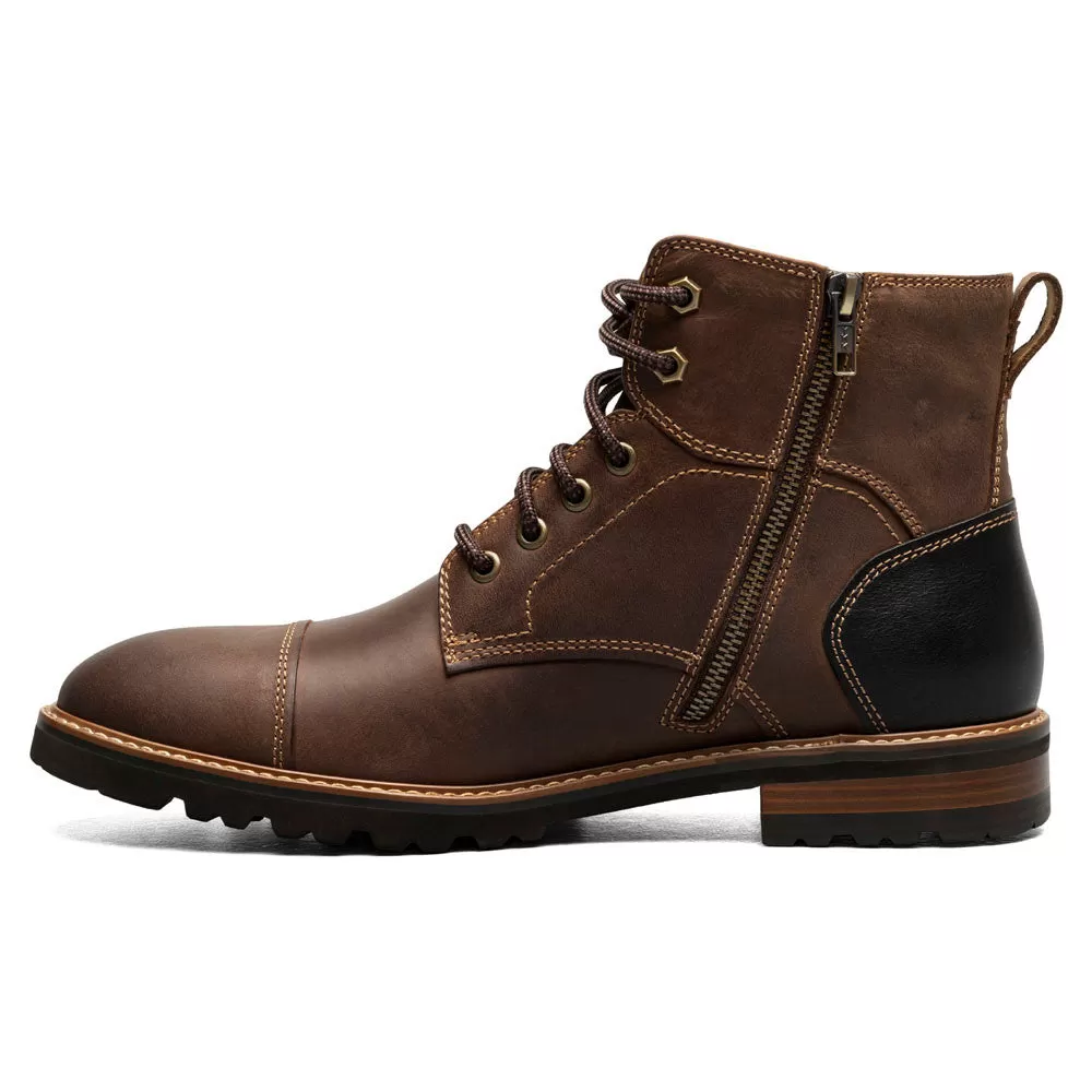 Renegade Cap Toe Brown Crazy Horse Lace Up Boots