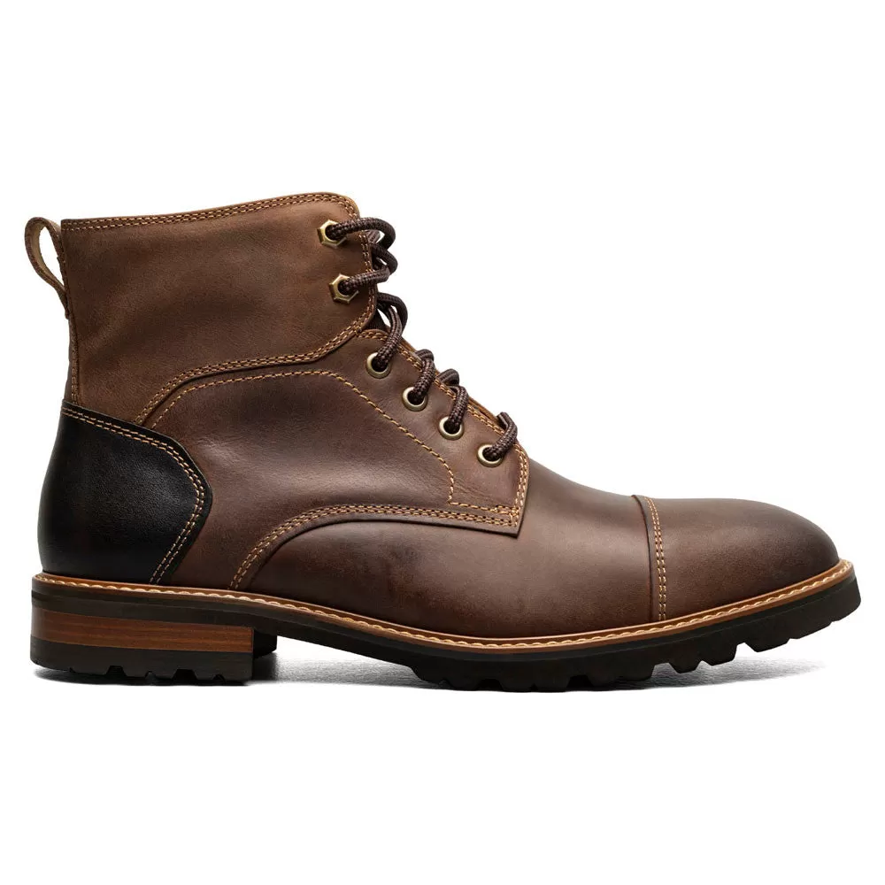 Renegade Cap Toe Brown Crazy Horse Lace Up Boots