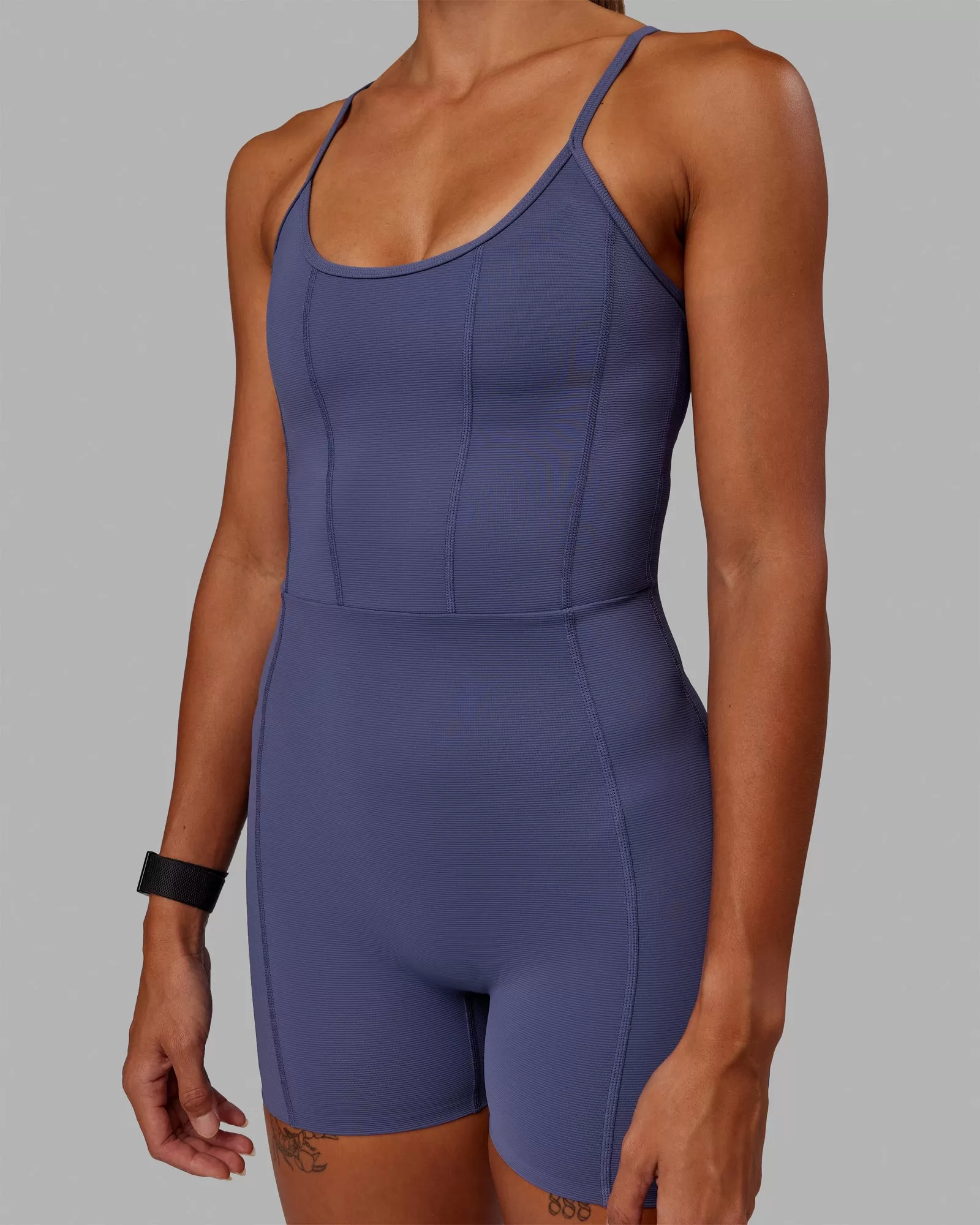 Resistance Ribbed Bodysuit - Future Dusk