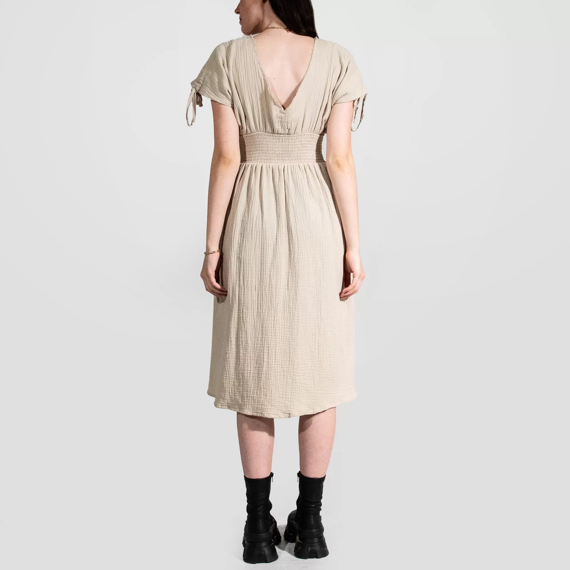 Rey Front Split Gauze Dress