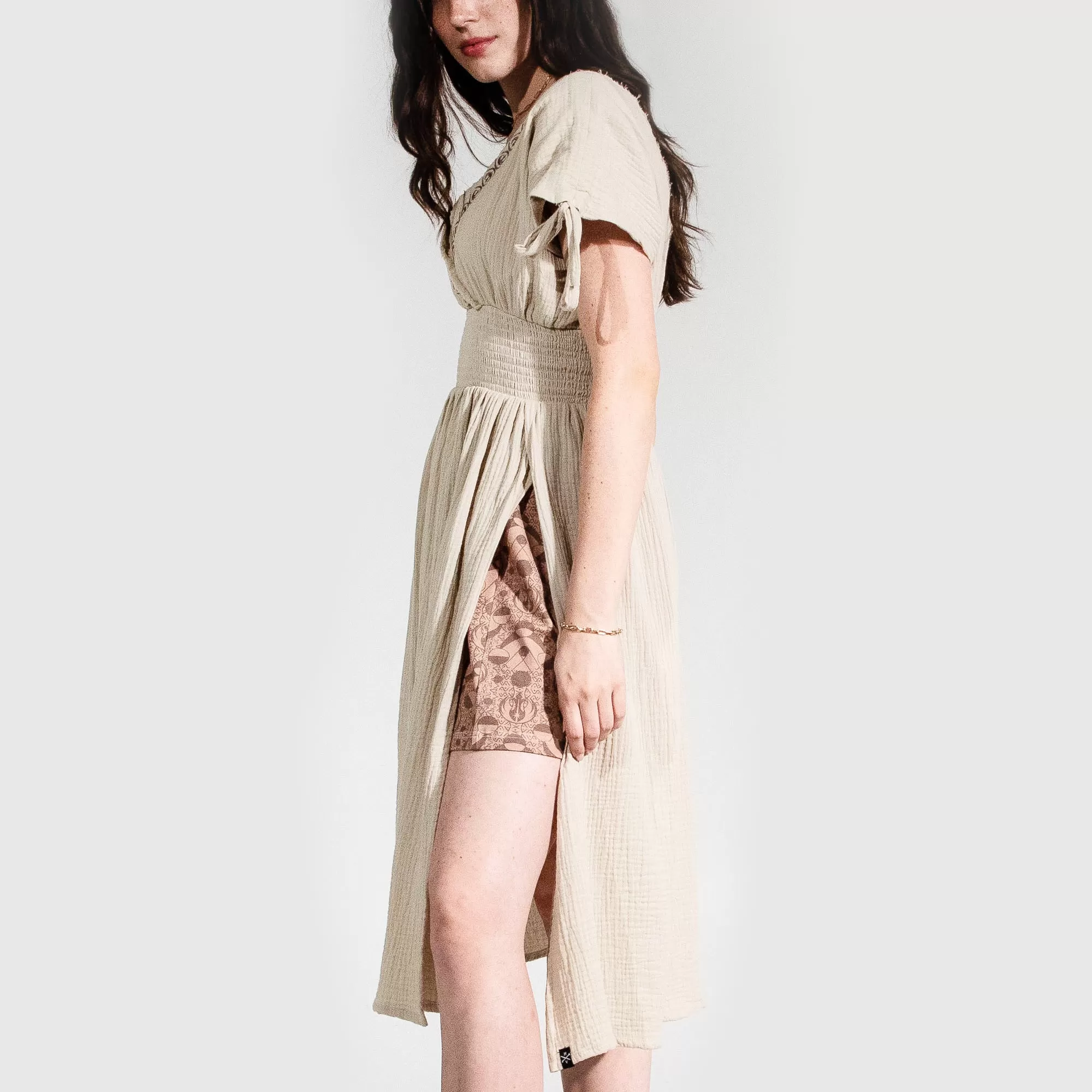 Rey Front Split Gauze Dress