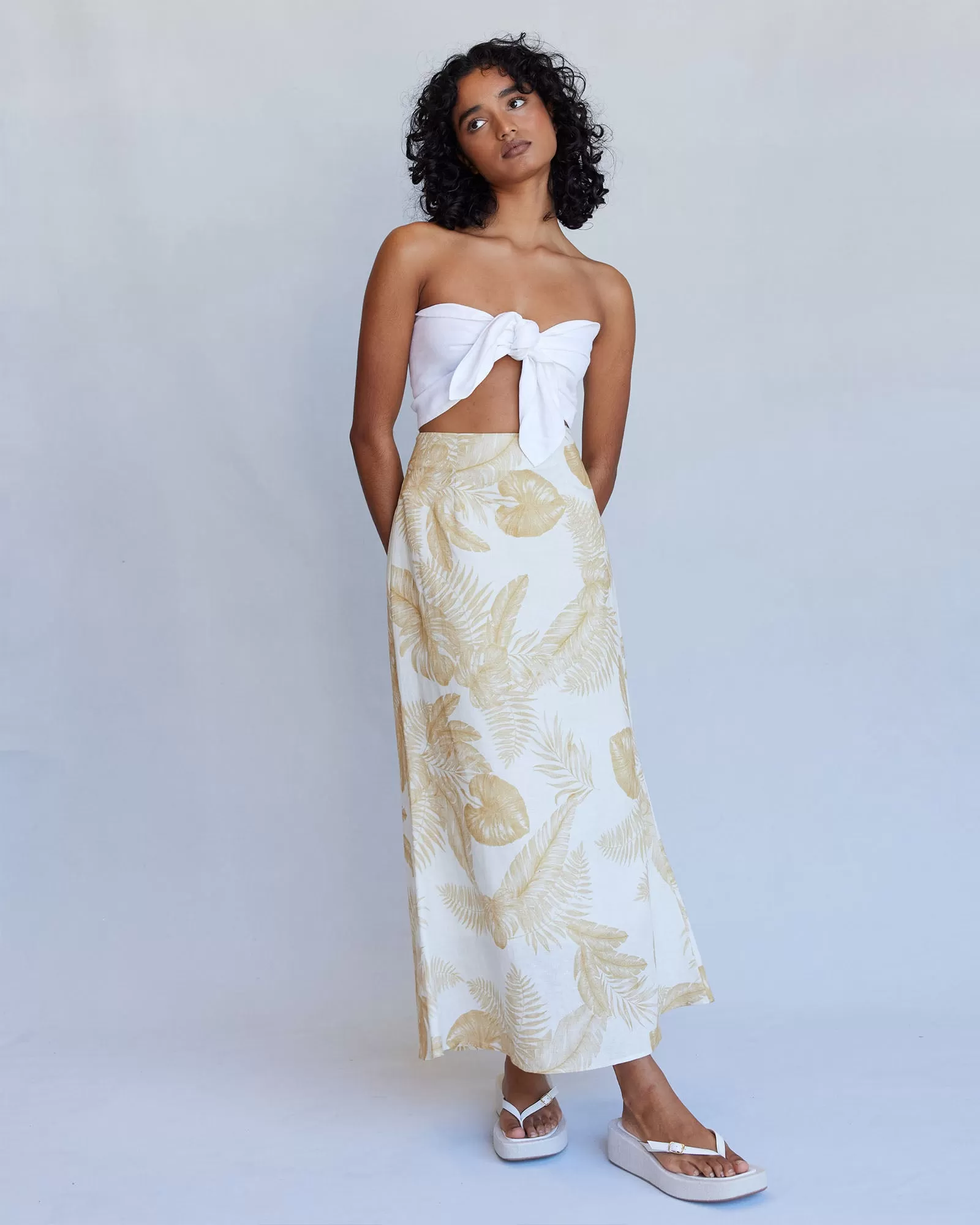 Samara Linen Maxi Skirt