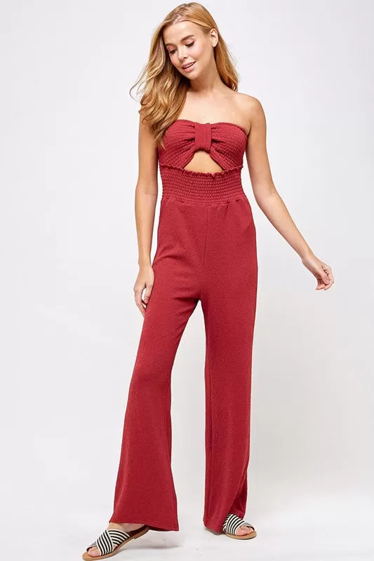 SEASHORE STRAPLESS JUMPSUIT