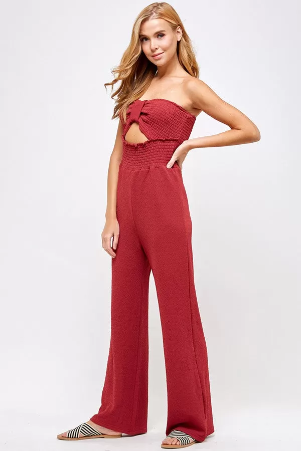 SEASHORE STRAPLESS JUMPSUIT