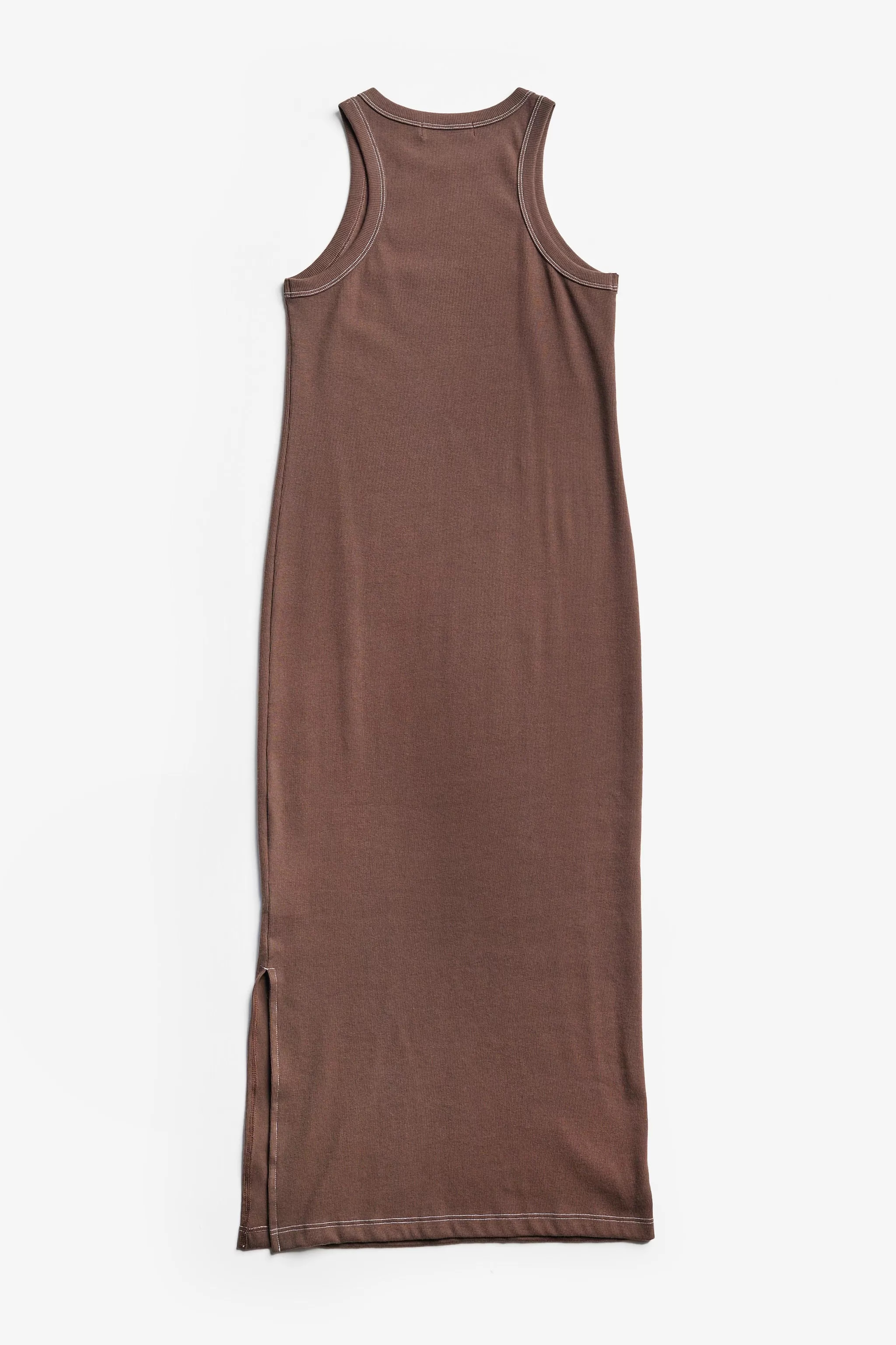 Spire Rib Dress Chocolate