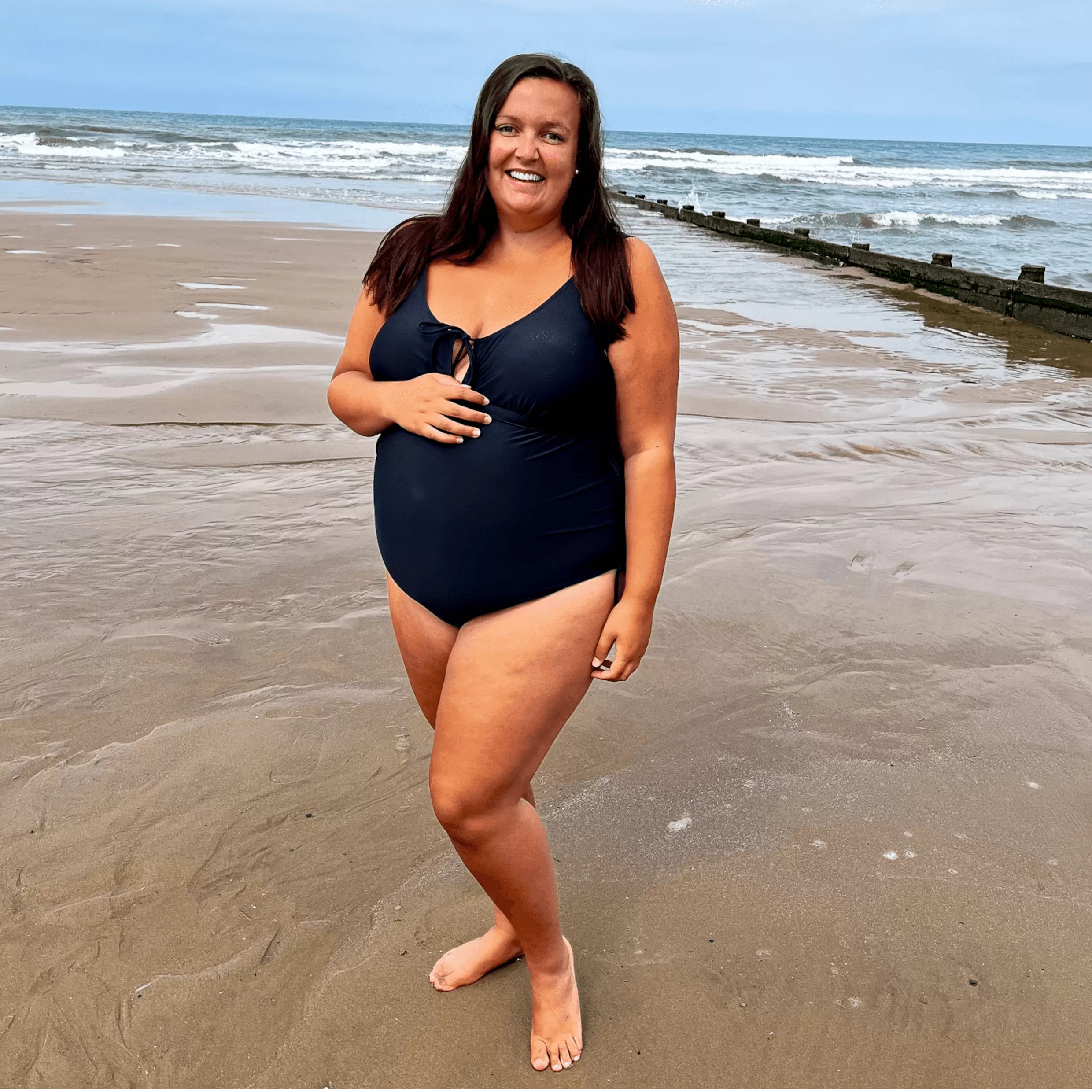 That loving feel'in Maternity Swimsuit - Black