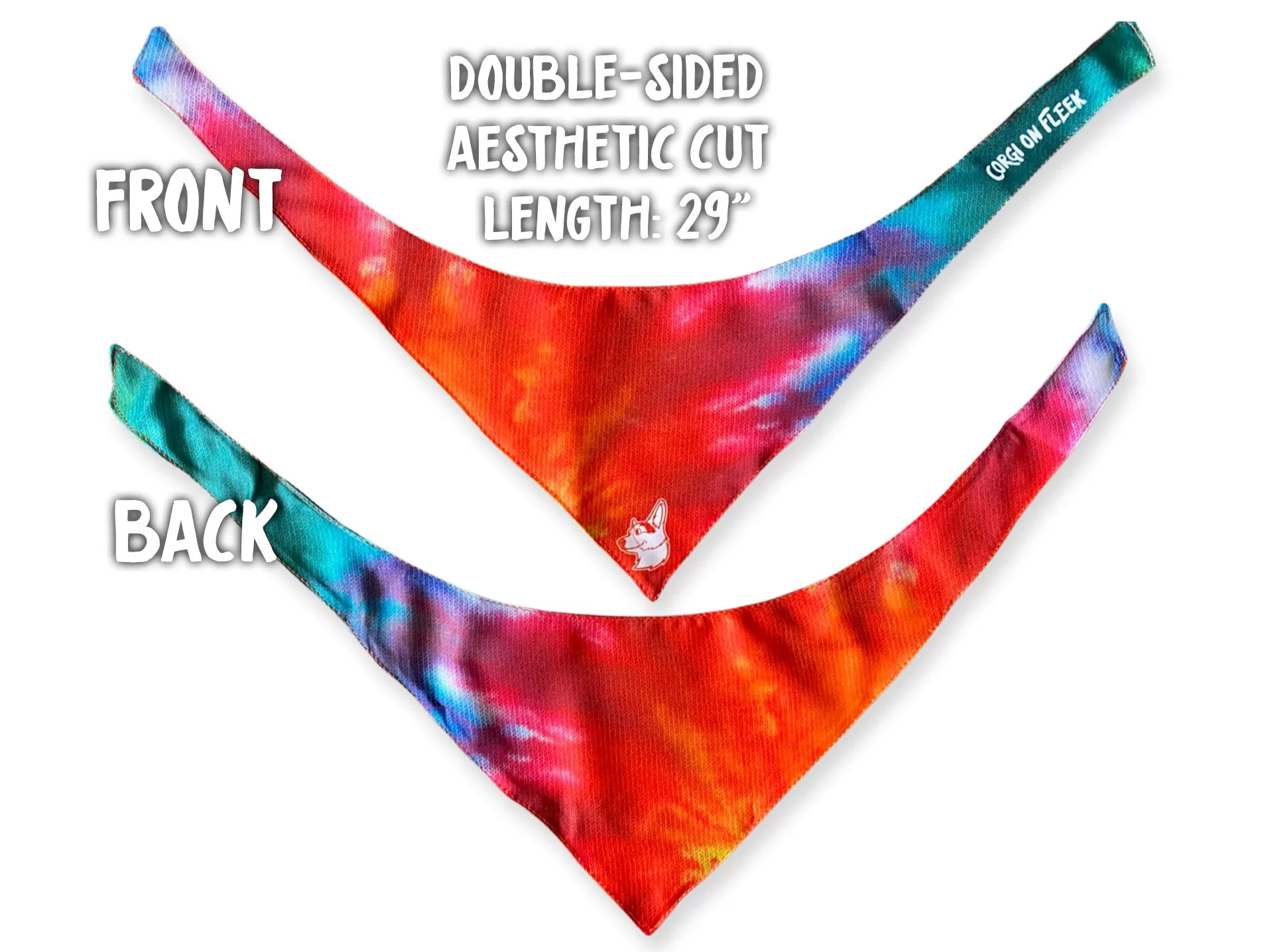 Tie-Dye Corgi Dog Bandana