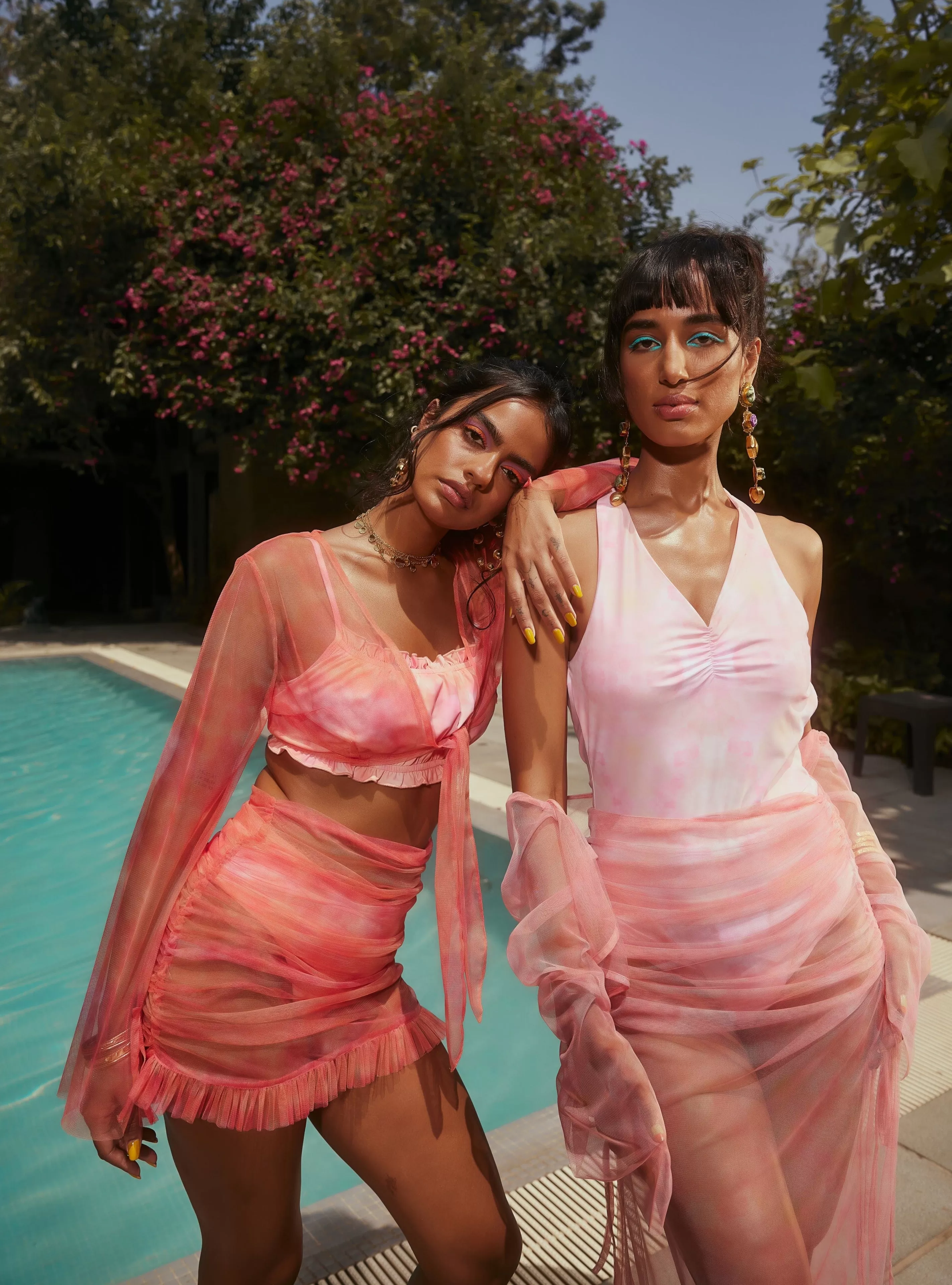 Tulum Orange Tie-Dye Cover-Up Coord Set