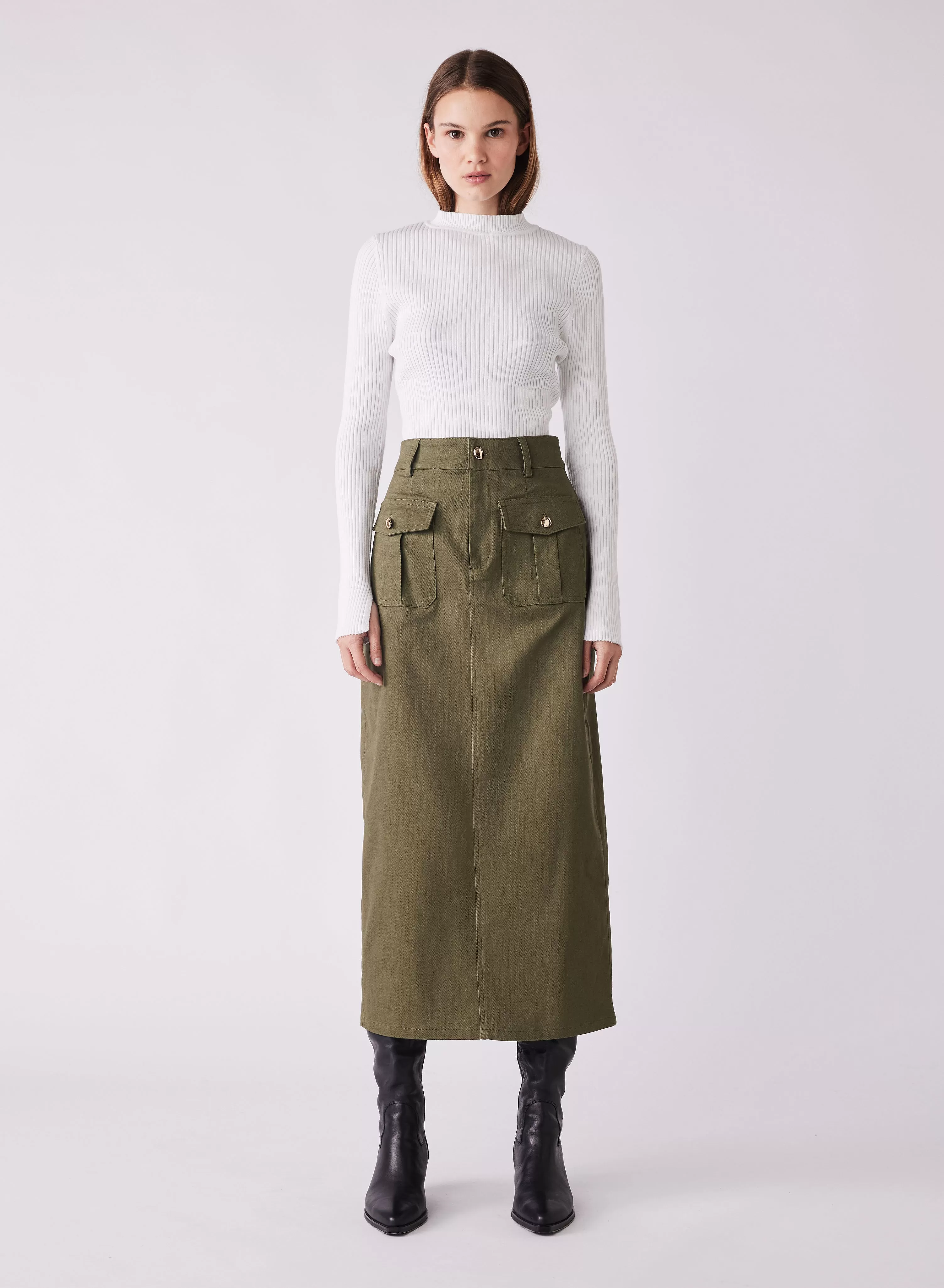 Uptown Skirt Khaki