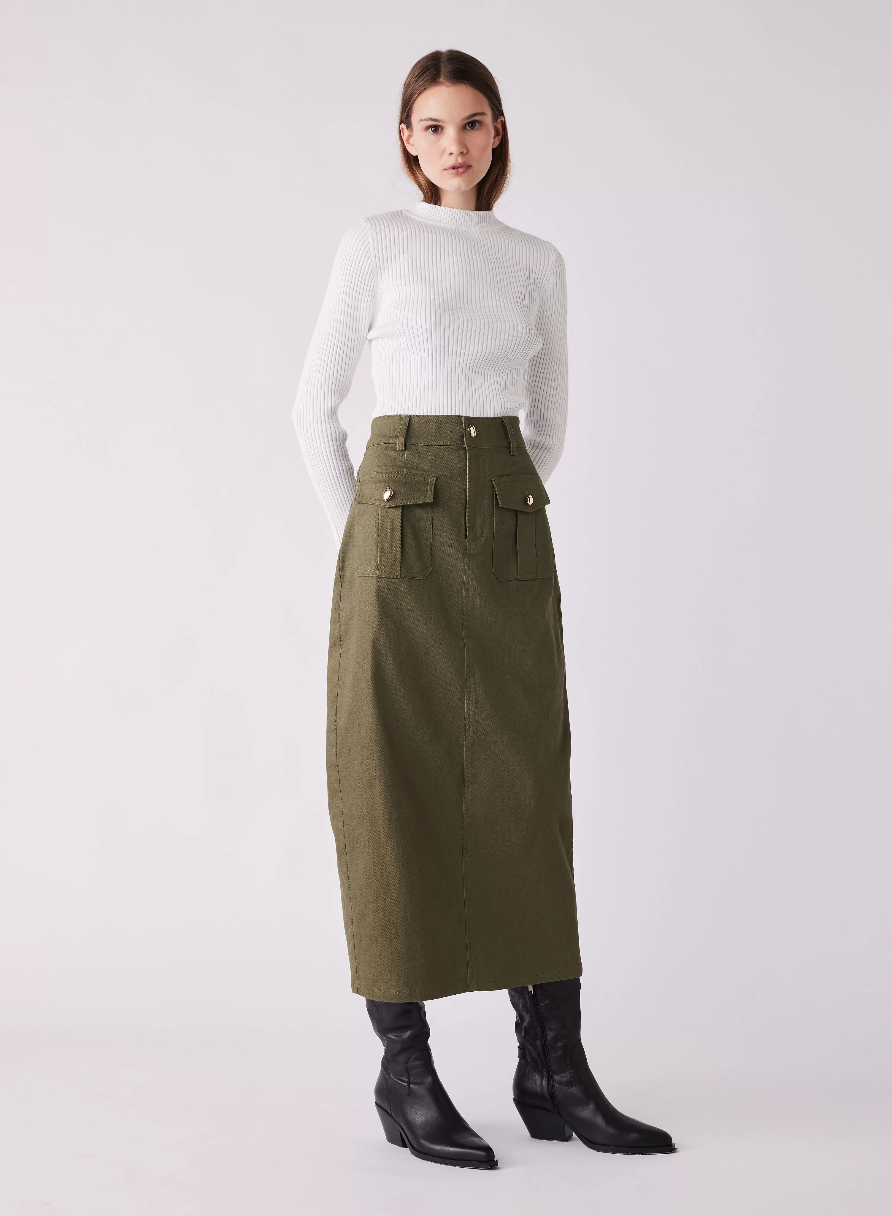 Uptown Skirt Khaki