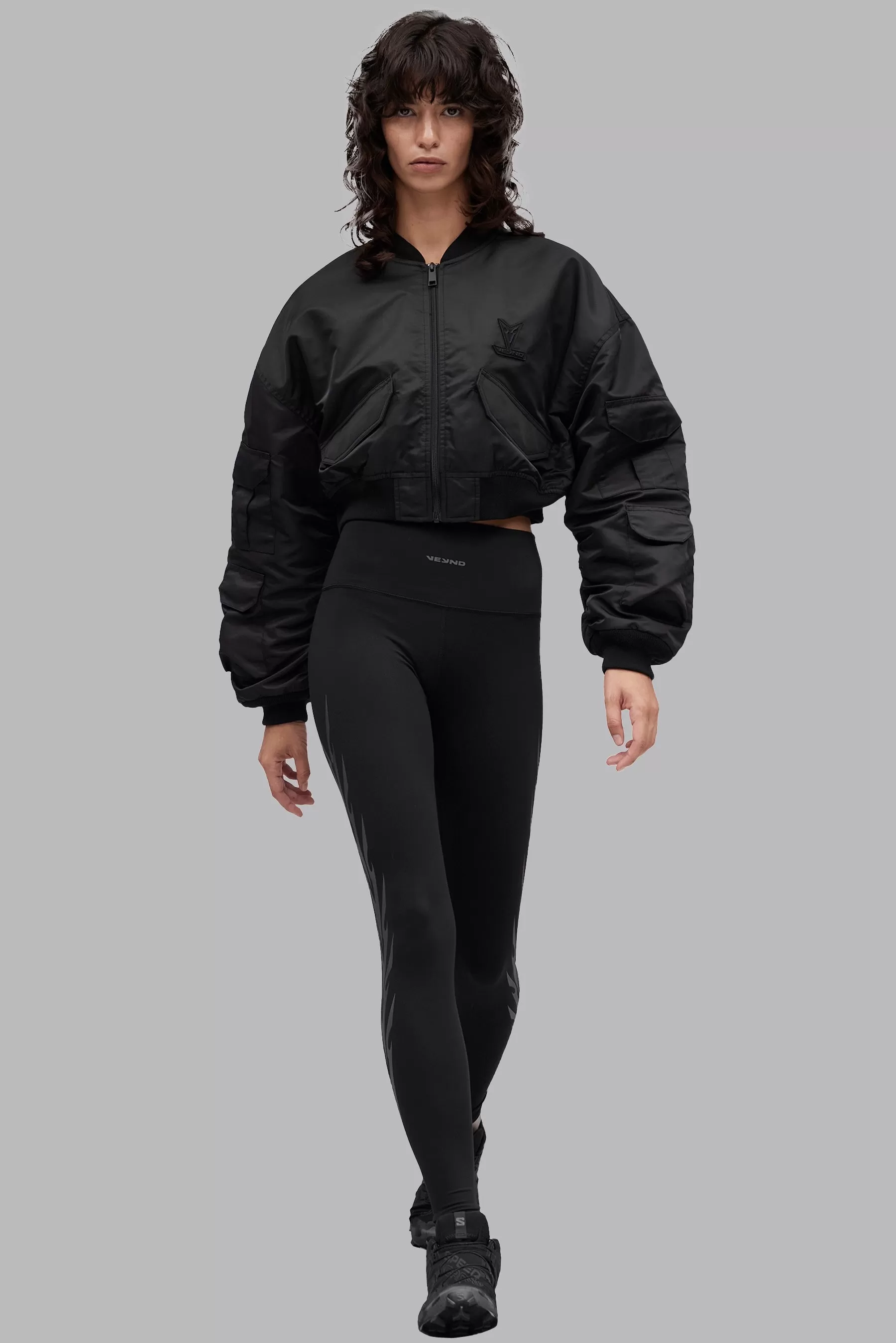 V_FLYTE BOXY BOMBER JACKET - Black